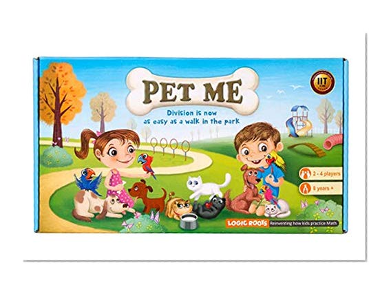 Book Cover STEM game PET ME for Multiplication and Division math board game- Easy start educational game Perfect learning gift for girls and boys 7 and up Pet wonderland adventure game for family