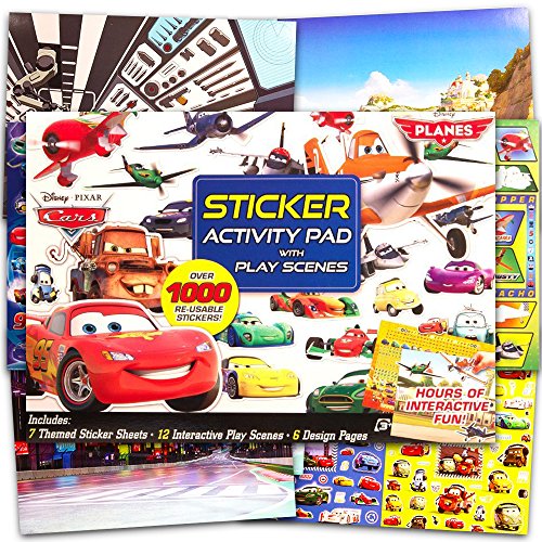 Book Cover Disney Cars Stickers & Activity Book Set (192 Stickers, 20 Pg Activity Book, 4 Play Scenes, Carry Case)