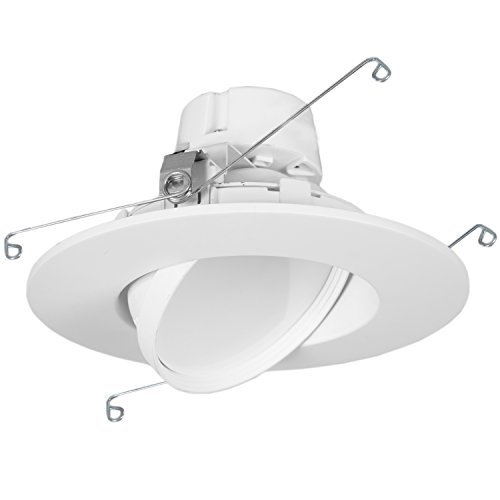 Maxxima 11 Watt 6"-Inch Rotatable 950 Lumens LED Retrofit Downlight Gimbal Warm White 2700k Dimmable, Energy Star