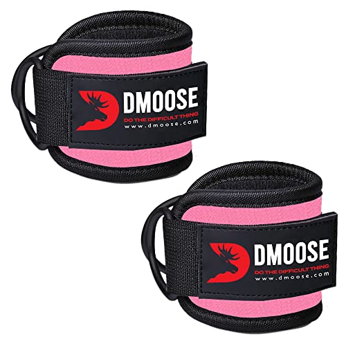 DMoose Ankle Strap for Cable Machine Attachments - Gym Ankle Cuff for Kickbacks, Glute Workouts, Leg Extensions, Curls, Booty Hip Abductors Exercise for Men Women
