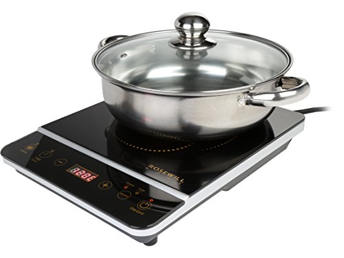 Book Cover Rosewill 1800 Watt Induction Cooker Cooktop , Included 10