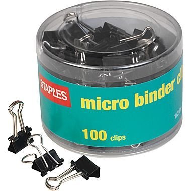 Staples Metal Binder Clips, Micro (15340)