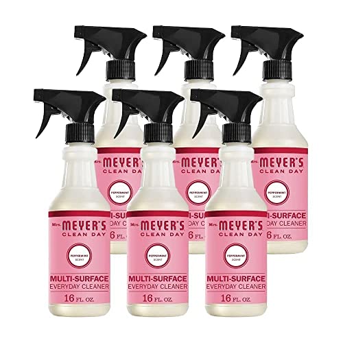 Mrs. Meyer's Multi-Surface Cleaner, Peppermint, 16 OZ (Pack of 6)