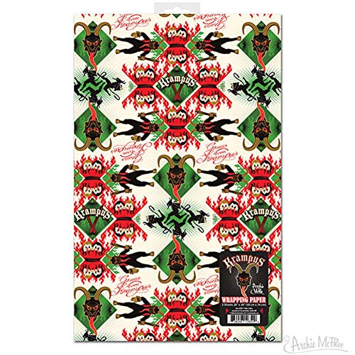 Book Cover Archie McPhee Krampus Wrapping Paper