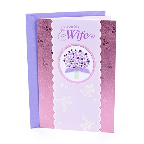Hallmark Birthday Card for Wife (Purple Bouquet)