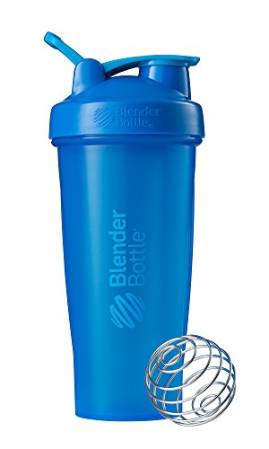 BlenderBottle Classic Shaker Bottle Perfect for Protein Shakes and Pre Workout, 28-Ounce, Cyan