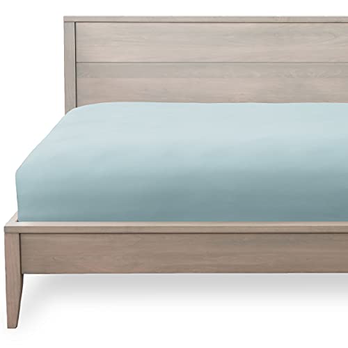 Bare Home Fitted Bottom Sheet Twin Extra Long - Premium 1800 Ultra-Soft Microfiber - Deep Pocket (Twin XL, Light Blue)