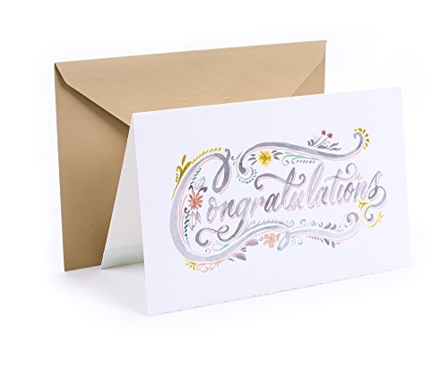 Book Cover Hallmark Wedding Card or Bridal Shower Card (Congratulations Lettering)