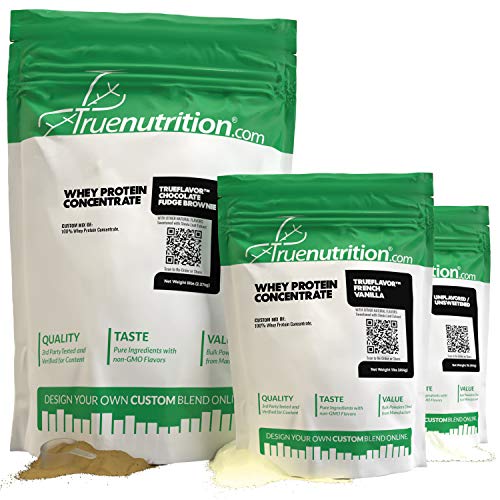 True Nutrition - Whey Protein Concentrate - 100% Whey Protein Powder - Fast Acting Low Carb Protein Powder with Essential Amino Acids - High in Leucine - Chocolate Fudge Brownie - 5lbs.