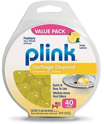 Plink Garbage Disposer Cleaner and Deodorizer, Lemon, 40 Count