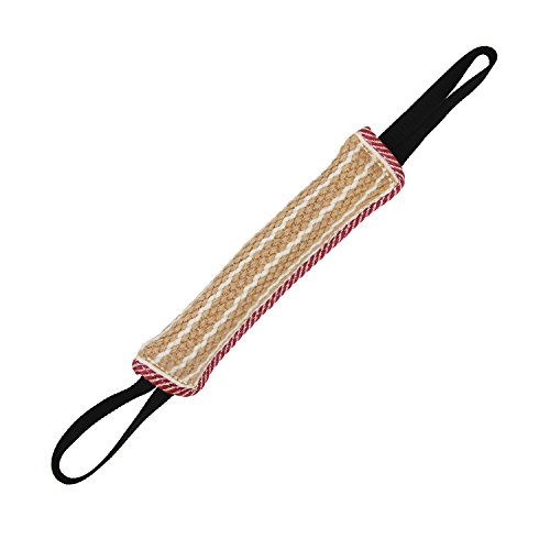 HBuir 2 Handles Dog Jute Training Bite Tugs Toy Ropes,Small