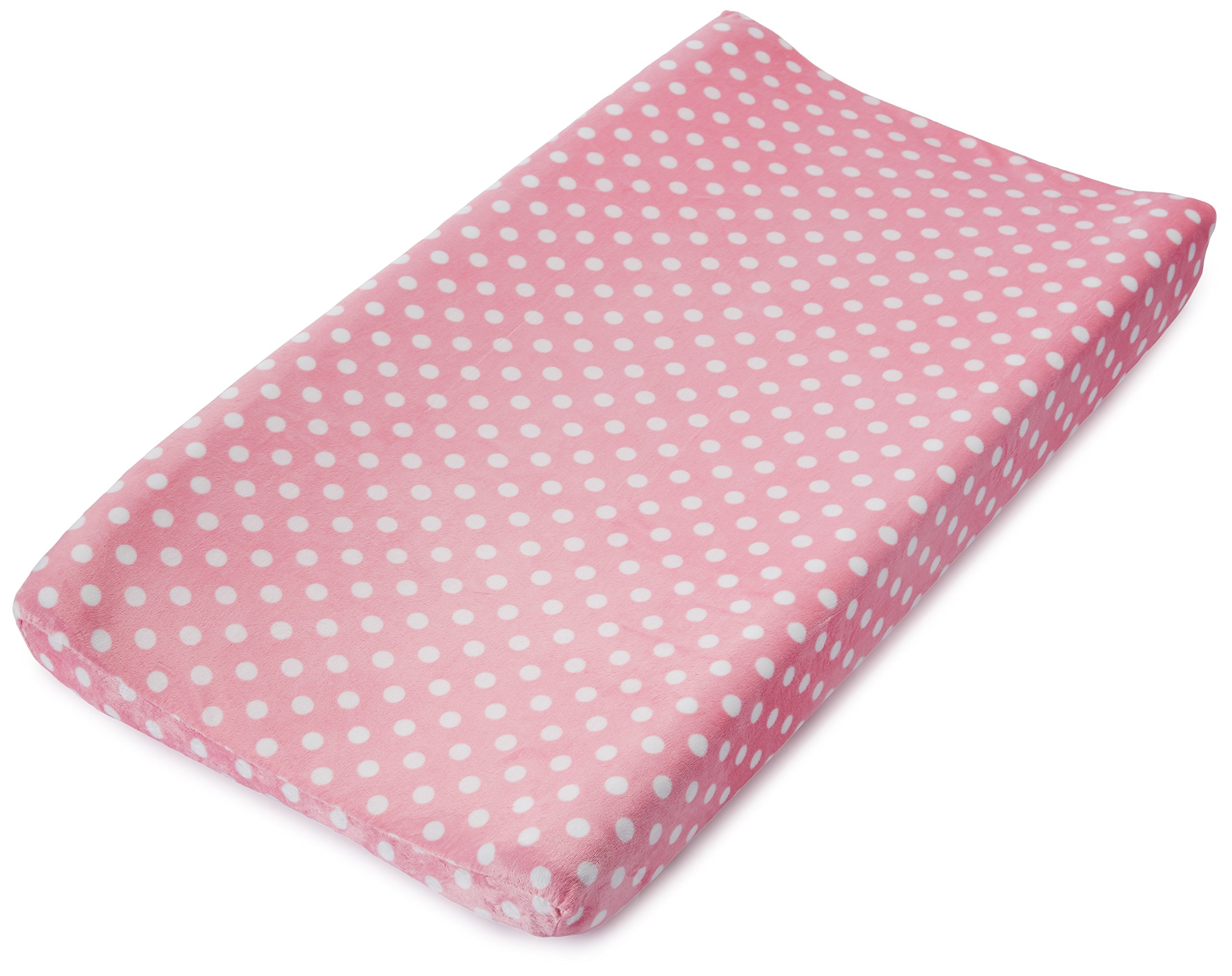 Book Cover Summer Ultra Plush Changing Pad Cover, Pink Dots for Days