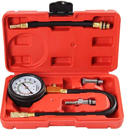 Book Cover Professional Compression Tester, Compatible with Domestic and Imported Cars; Compression Tester Kit Equipped with Useful 14mm/18mm Solid Short Adapter and Multiple Long Flexible Adapters by Shankly.