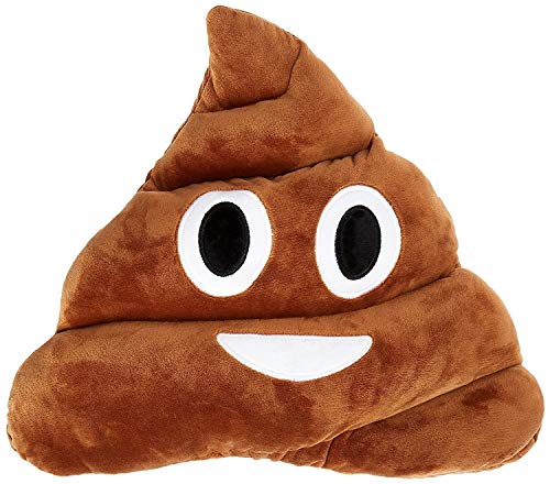 Qs 11x12 Poop Poo Emoji Emoticon Cushion Pillow Brown Stuffed (Poo Face)