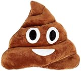 Q's 13" Poop Poo Emoji Emoticon Cushion Pillow Brown Stuffed USA Seller