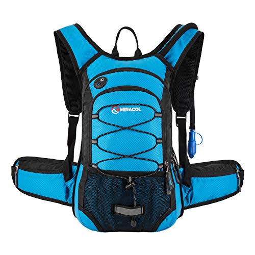 Miracol Insulated Hiking Hydration Backpack - Lightweight Water Backpack with 2L Bladder - Waterproof Hydration Pack for Hiking