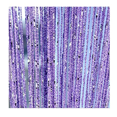 Book Cover ave split Decorative Door String Curtain Wall Panel Fringe Window Room Divider Blind Divider Tassel Screen Home 100x200centimete (Light Purple18)