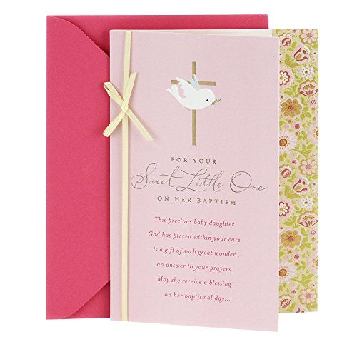 Book Cover DaySpring Baptism Card for Baby Girls (Dove Cross)