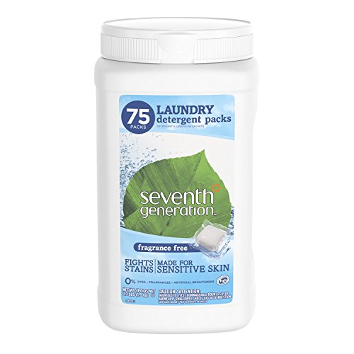 Book Cover Seventh Generation Laundry Detergent Packs, Fragrance Free, 75 Count
