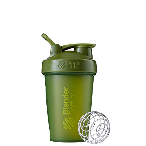 Book Cover BlenderBottle Classic Shaker Bottle Perfect for Protein Shakes and Pre Workout, 20-Ounce, Moss Green/Moss Green