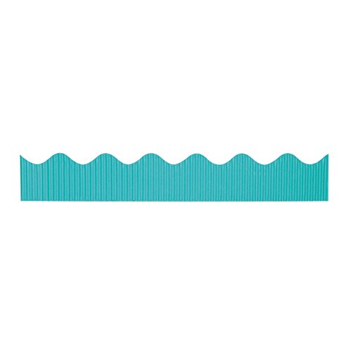 Bordette Scalloped Decorative Border P37166, 50' x 2-1/4", Azure, 1 Roll