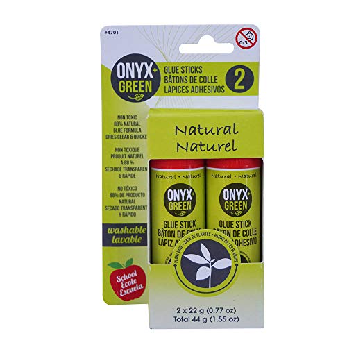 Book Cover Onyx and Green 4701 Glue Sticks, Non-Toxic, 2 Piece