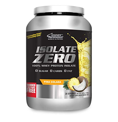 Inner Armour Isolate Zero All Natural Pina Colada Flavor | 100% Whey Protein Isolate| Organic Protein Powder| Pre Workout Powder | All Natural Powder Protein | Master The Mix | 1.6 Pounds
