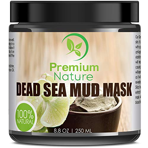 Book Cover Dead Sea Mud Mask for Face and Body - 8.8 oz Melts Cellulite Treats Acne Strech Mark Removal - Deep Detox Cleaning Mask Pore Minimizer and Wrinkle Reducer - Natural Limited Edition Premium Nature