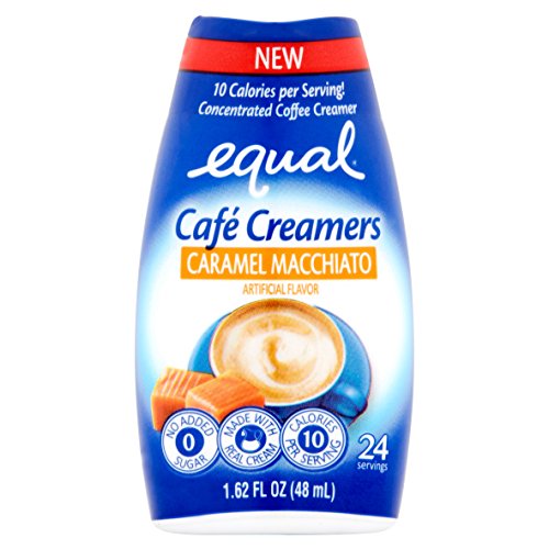 Equal Coffee Creamer Caramel Macchiato Café Simple Squeeze Coffee Creamer Low Sugar Low Calorie, 1.62 fl oz (1 Bottle)