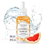 LilyAna Naturals Vitamin C Serum for Face - Face Serum with Hyaluronic Acid and Vitamin E, Anti Aging Serum, Reduces Age Spots and Sun Damage, Promotes Collagen and Elastin - 1oz