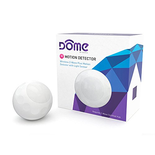 Book Cover Dome Home Automation Motion Detector Z-Wave - Light Sensor - Magnetic Mount, White (DMMS1)