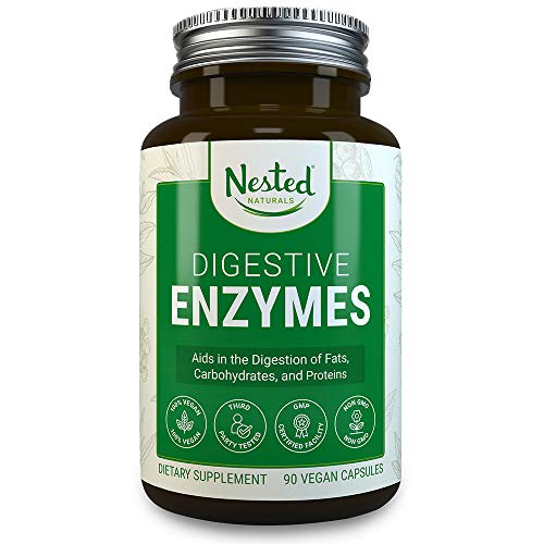 DIGESTIVE ENZYMES | 90 Vegan Capsules | Super Digestive Enzyme Daily Supplement | 11 Essential Multi Enzyme Complex with Amylase, Lipase and Bromelain | Plant Based Digestion Supplement For Gut Health