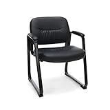 OFM ESS Collection Bonded Leather Executive Side Chair with Sled Base, in Black (ESS-9015)
