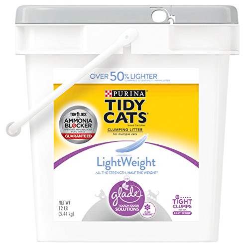 Purina Tidy Cats Light Weight, Dust Free, Clumping Cat Litter, LightWeight Glade Clean Blossoms Multi Cat Litter - 12 lb. Pail
