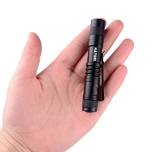 Book Cover LED Mini Flashlight, Super Bright Small Handheld Pocket Pen Light Tactical High Lumens Torch for Camping, Outdoor, Emergency, 3.55 Inch