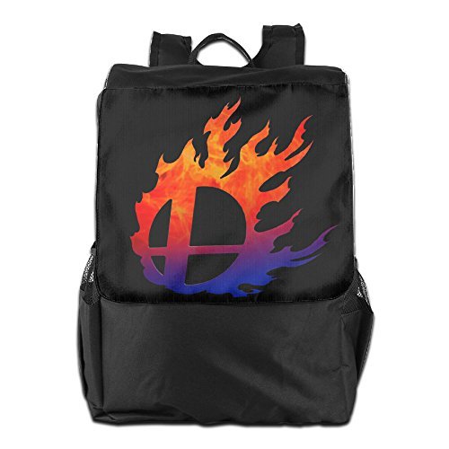 AIJFW Outdoor Travel Bag - Super Smash Bros Logo Unisex Backpack Daypack Bookbags Rucksack Shoulder Bag