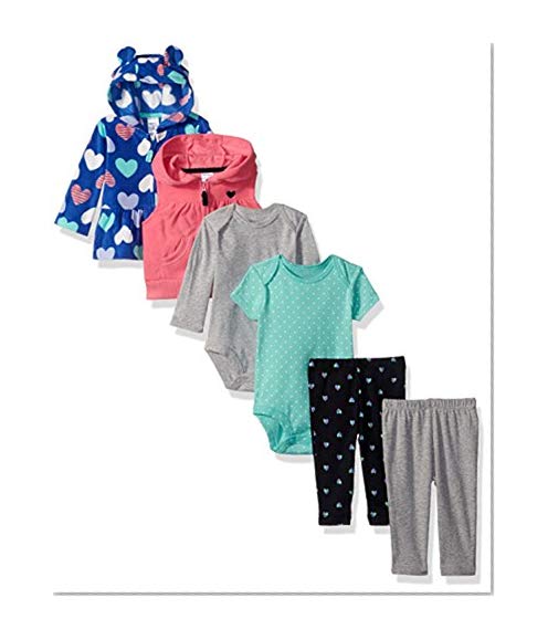 Carter's Girls' 6-Piece Jacket and Vest Set