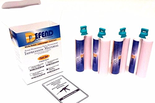 Defend Impression Material VPS - Heavy Body - Fast Set 4 x 50ml Cartridges
