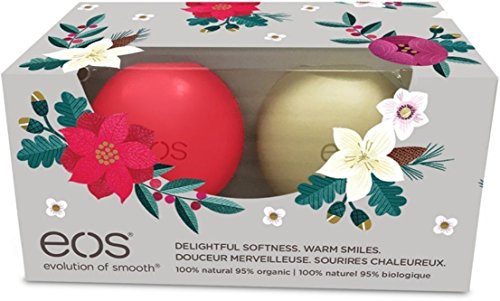 EOS Winterberry and Vanilla Bean Holiday 2016 Organic Lip Balm Sphere 2 Pack Set