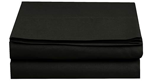 Book Cover Luxury Fitted Sheet on Amazon Elegant Comfort Wrinkle-Free 1500 Thread Count Egyptian Quality 1-Piece Fitted Sheet, Queen Size, Black