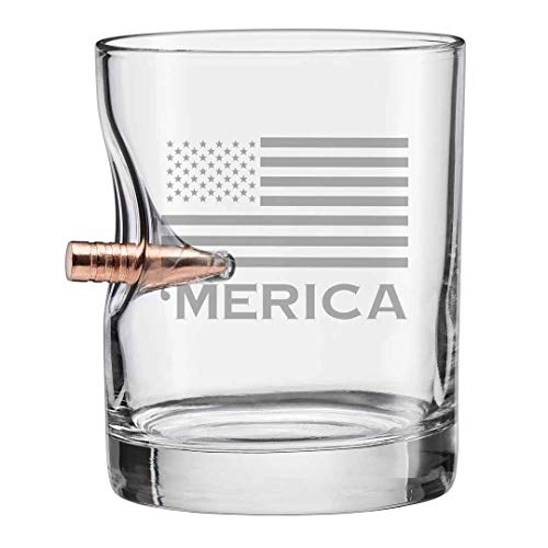 BenShot 'Merica "Bulletproof" Rocks Glass 11oz