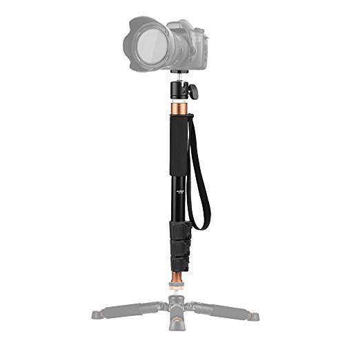 Book Cover Andoer 4 Section 37.2 Inch Aluminum Monopod with Camera Ballhead 360 Degree for Canon Nikon Sony DV Digital Cameras, Boom Pole for Microphone
