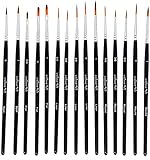 Virtuous Arts Fine Paintbrushes, Handmade Detail Paint Brush Set - for Acrylic, Watercolor, Oil - Includes Deluxe Carry-Case