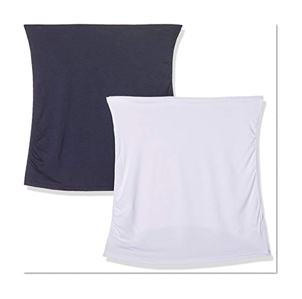 Bellinella BL1001, Ceinture De Grossesse Femme, Lot de 2, Multicolore (Dunkelblau & Weiß), Small (Taille fabricant: S/M)