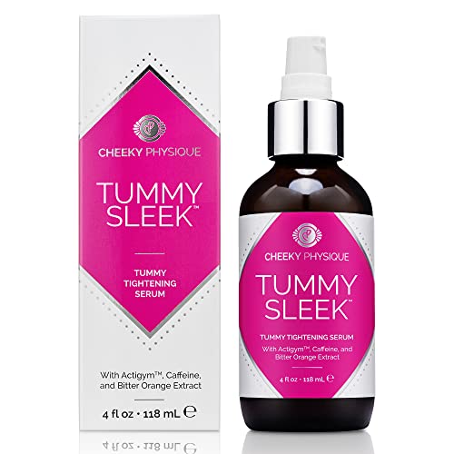 Tummy Sleek Tummy Tightening Serum - Skin Firming and Body Toning Gel for Abs and Waist with Actigym + Caffeine + Bitter Orange Extract - 4 oz.
