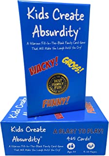 Kids Create Absurdity: Family Card Game for Kids with Funny Questions and Hilarious Answers Fun for Kids, Adults Teens and Tweens Great Gift for The Holidays!