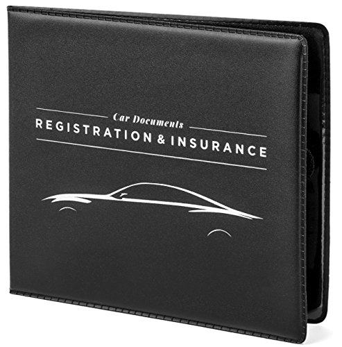 MacoodeCompany Car Documents Holder Case 5" X 4.5", Touch Fastener Closure, Store In Glove Box Or Visor Flap