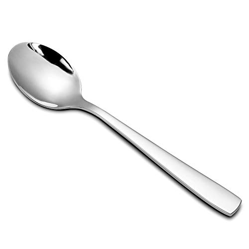 Hiware 12-piece Good Stainless Steel Dinner Spoons with Square Edge, 7.1 Inches