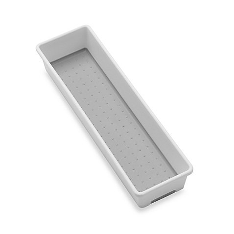 madesmart 3-Inch x 12-Inch Drawer Organizer in White/Grey