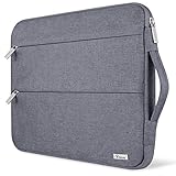 Voova 13 13.6 Inch Laptop Sleeve Case Compatible with MacBook Air 13 M1/M2/M3/M4 2020-2025, MacBook Pro 13/14, IPad Air/Pro 13, Waterproof Slim Computer Bag Cover with Handle, Grey